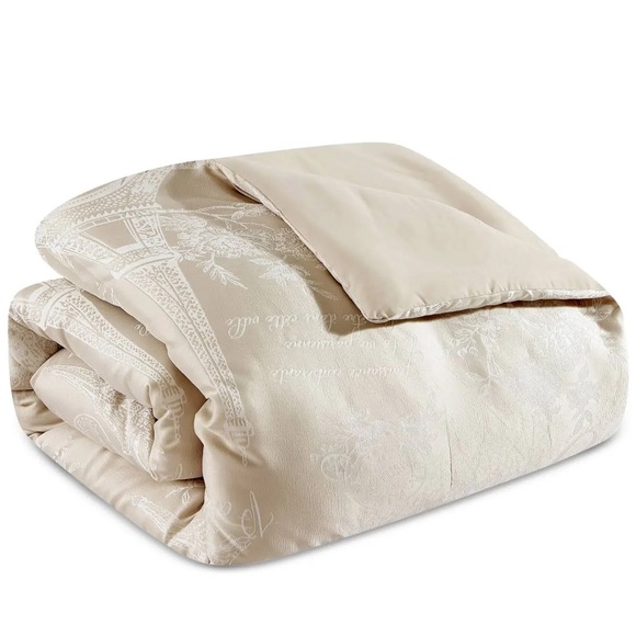 Hallmart Collectibles 13-Pc Paris Celeste Reversible Comforter Set New-Open Box - Picture 3 of 12